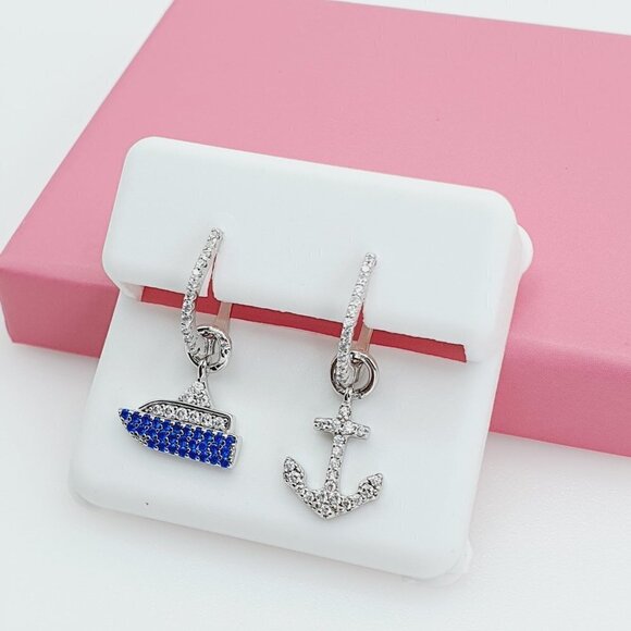 "925 Sterling Silver Cubic Zirconia Earrings, U19254700 - Picture 3 of 11